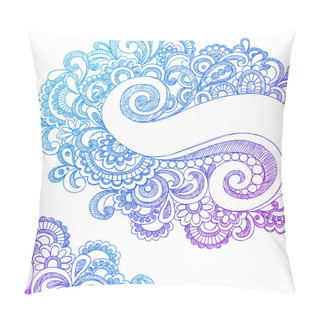 Personality  Hand-Drawn Abstract Paisley Sketchy Doodles Pillow Covers