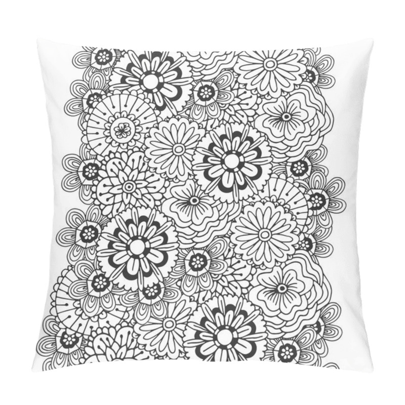 Personality  Vector Pattern With Abstract Ornament Of Flowers.   Pillow Covers