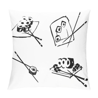 Personality  Sushi Menu Background. Pillow Covers