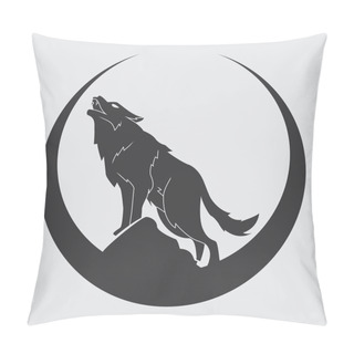 Personality  Illustration Of Wolf Symbol Pillow Covers