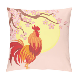Personality  Fiery Cock Background Pillow Covers