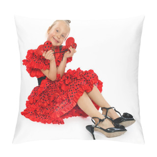 Personality  The Girl In A Red Spanish Dress (series) Pillow Covers