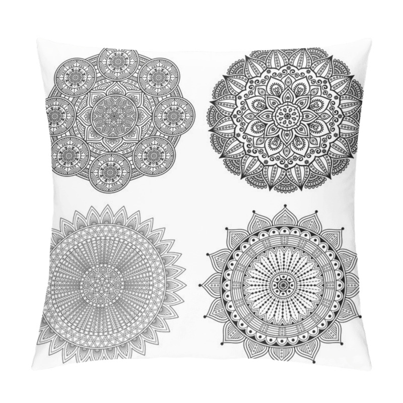 Personality  Vector decorate Mandala pillow covers
