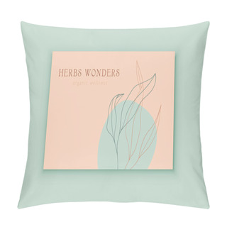 Personality  Business Card Template With Shapes And Leaves Pillow Covers