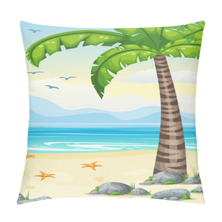 Personality  Vertical Cartoon Tropical Nature Background For Mobile Phone Screen And Game Design Pillow Covers