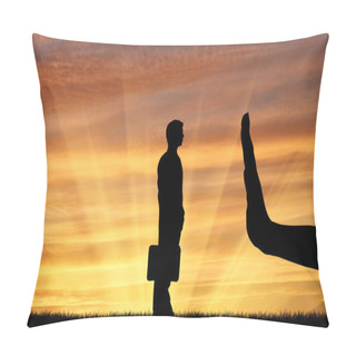 Personality  Silhouettes Of Hands Stops A Man Pillow Covers