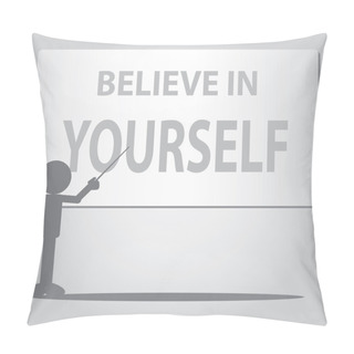 Personality  Flat Man Self Confidence Concept Pillow Covers