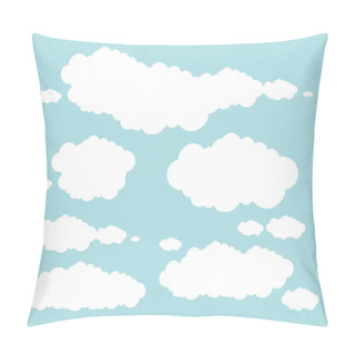 Personality  Soft Blue Clouds Pillow Covers