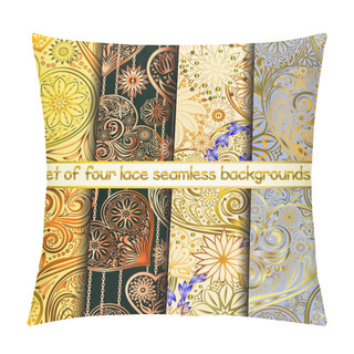 Personality  Set Of Seamless Lace Background Pillow Covers