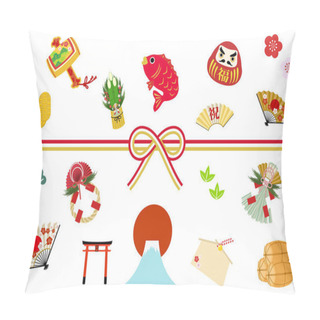 Personality  New Year Decorations: Assorted Icons Icon Vector Illustratio Pillow Covers