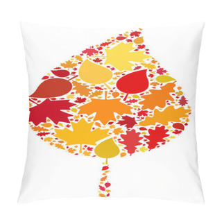 Personality  Floral Leaf Autumn Mosaic Icon With Fall Leaves Pillow Covers