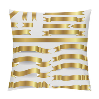Personality  Gold Ribbons Pillow Covers