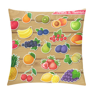 Personality  Stickers With Fruits And Berries  Pillow Covers