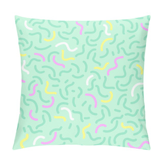 Personality  Memphis Seamless Patterns , Retro Design ,fashion Style 80-90s. Pillow Covers