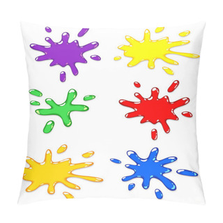 Personality  Paintball Color Splash Set. Pillow Covers