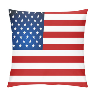 Personality  American Flag For Independence Day. Vector Illustration. Pillow Covers