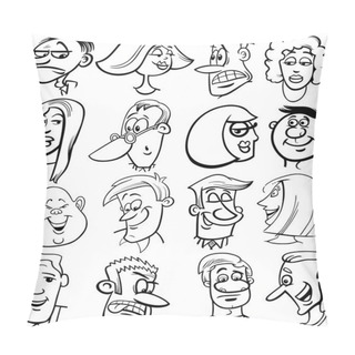 Personality  Cartoon People Characters Faces Pillow Covers