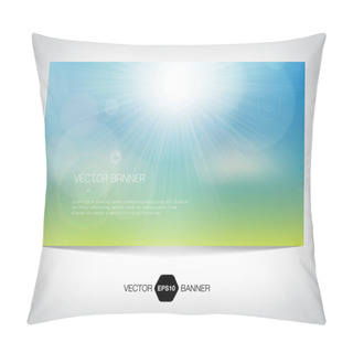 Personality  Vector Summer Web Banner, Business Card Or Flyer Design. Pillow Covers