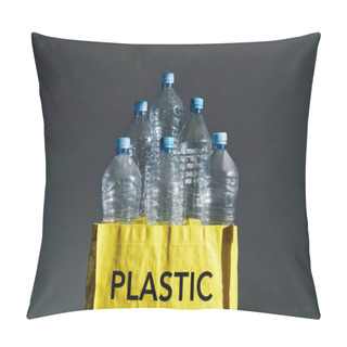 Personality  Empty Plastic Bottles In Bag For Separate Garbage And Recycling For Saving Environment And Protecting Ecology Pillow Covers