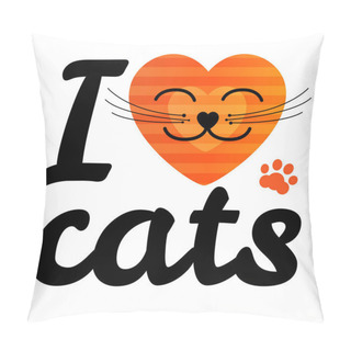 Personality  I Love Cats Pillow Covers