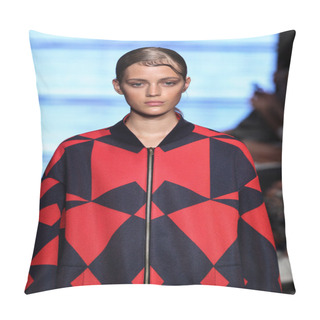 Personality  Esther Heesch Walks The Runway At DKNY Pillow Covers