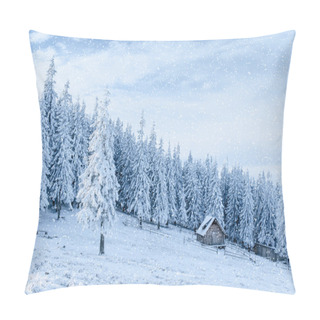 Personality  Chalet In The Mountains. Carpathian, Ukraine, Europe.  Pillow Covers