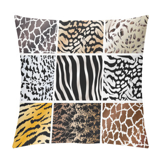 Personality  Set Of Animals Skin Backgrounds Pillow Covers