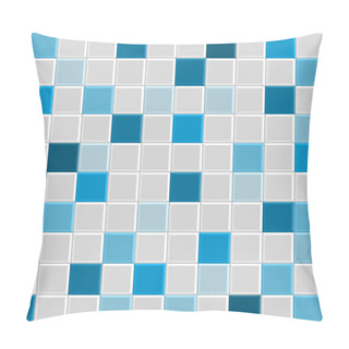Personality  Blue Tile Texture Pillow Covers