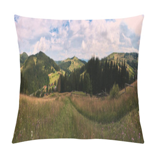 Personality  Sun And Clouds - Panoramic Landscape Of Carpathian Mountains. View From Hoverla, Chornohora Ridge Pillow Covers