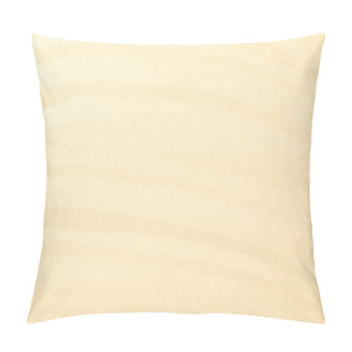 Personality  Top View Of Beach With Yellow Textured Sand And Copy Space Pillow Covers