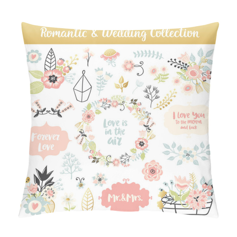 Personality  Floral hand drawn vintage set pillow covers