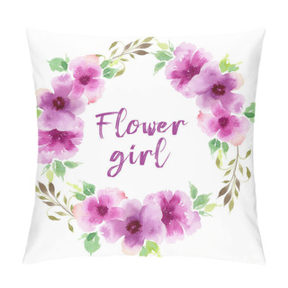 Personality  Eustoma Flowers Wreath  Pillow Covers