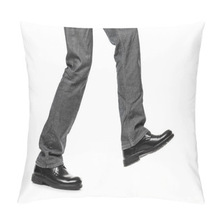 Personality  Man In Shoes Walking Step Pillow Covers