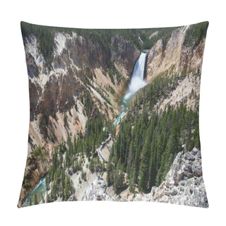 Personality  The Famous Lower Falls In Yellowstone National Park Pillow Covers