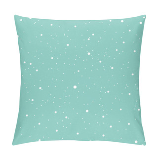 Personality  White Snow Falling On Blue Background Pillow Covers