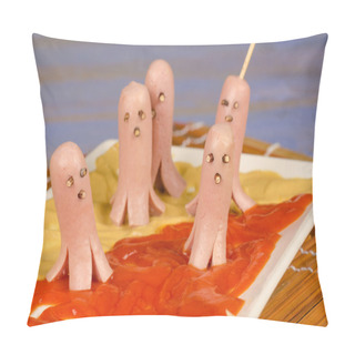 Personality  Octopus Sausages Pillow Covers