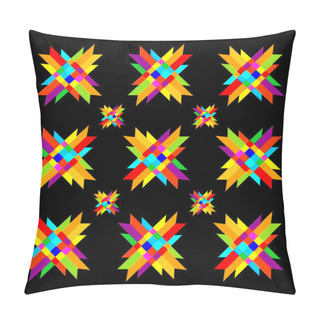 Personality  Colorful Background With Design Elements. Pillow Covers