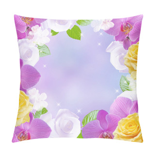 Personality  Orchids With Roses  Pillow Covers
