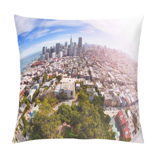 Personality  San Francisco Panorama From Hill Pillow Covers