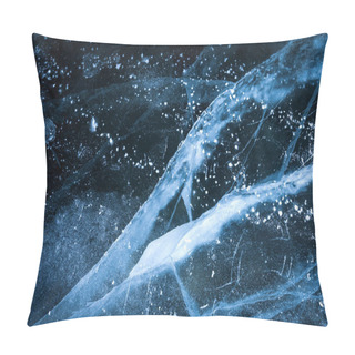 Personality  Baikal Ice. Cracks In The Ice Of Baikal. Baikal Cracks. Ice Cracks On Siberia, Russia Pillow Covers