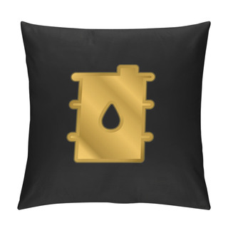 Personality  Barrel Gold Plated Metalic Icon Or Logo Vector Pillow Covers