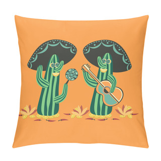 Personality  Mexican Style. Cute Cactus Pillow Covers
