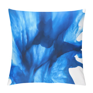 Personality  Beautiful Blue Splashes Of Alcohol Ink As Abstract Background Pillow Covers