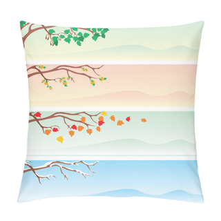 Personality  Seasonal Banner. Pillow Covers