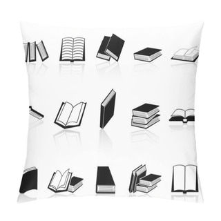 Personality  Book Icons Set Pillow Covers