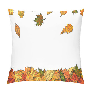 Personality  Wide Vector Autumn Background - Falling Leaves Pillow Covers