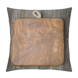 Personality  Vintage Cutting Board With Space For Text On Wooden Background Pillow Covers