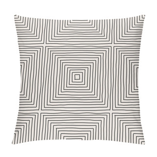 Personality  Trendy Minimalist Seamless Pattern With Abstract Creative Artistic Hand Drawn Composition Pillow Covers