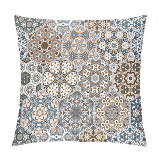 Personality  Eastern Seamless Pattern Tiles Pillow Covers