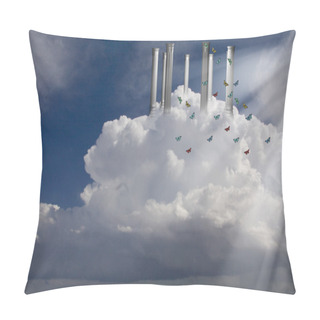 Personality  Greek Columns On Clouds Pillow Covers
